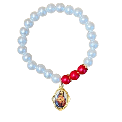 PULSEIRA PÉROLA SAGRADO CORAÇÃO DE JESUS   (01 UNIDADE)