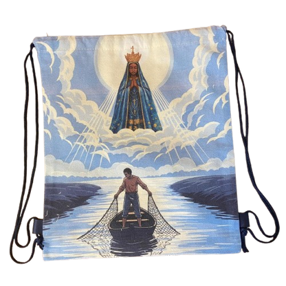 MOCHILA SACO NOSSA SENHORA APARECIDA 39,5x35,5CM  - MOD2 (1 UNIDADE)