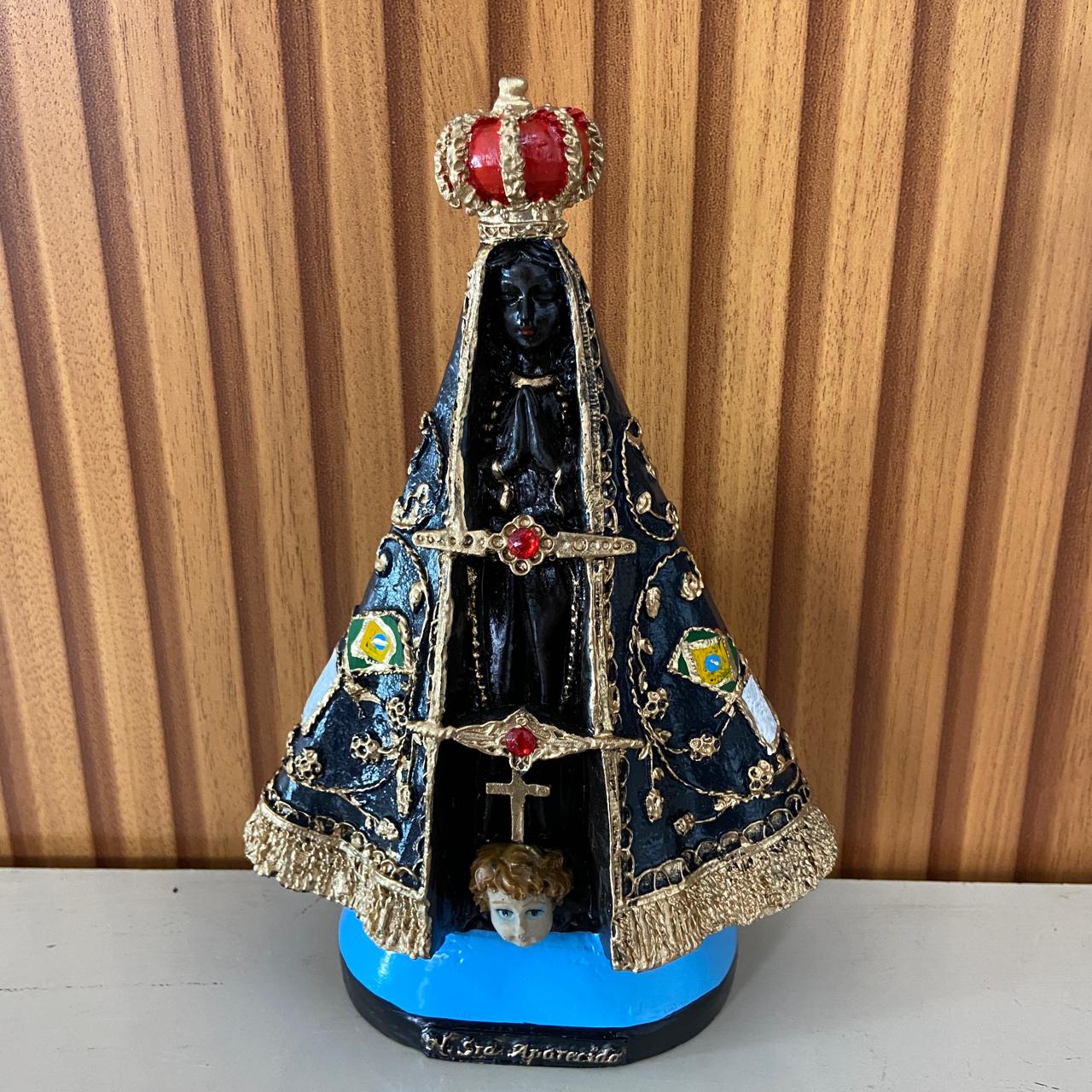 IMAGEM DE RESINA NACIONAL NOSSA SENHORA APARECIDA 20,5CM (1 UNIDADE)