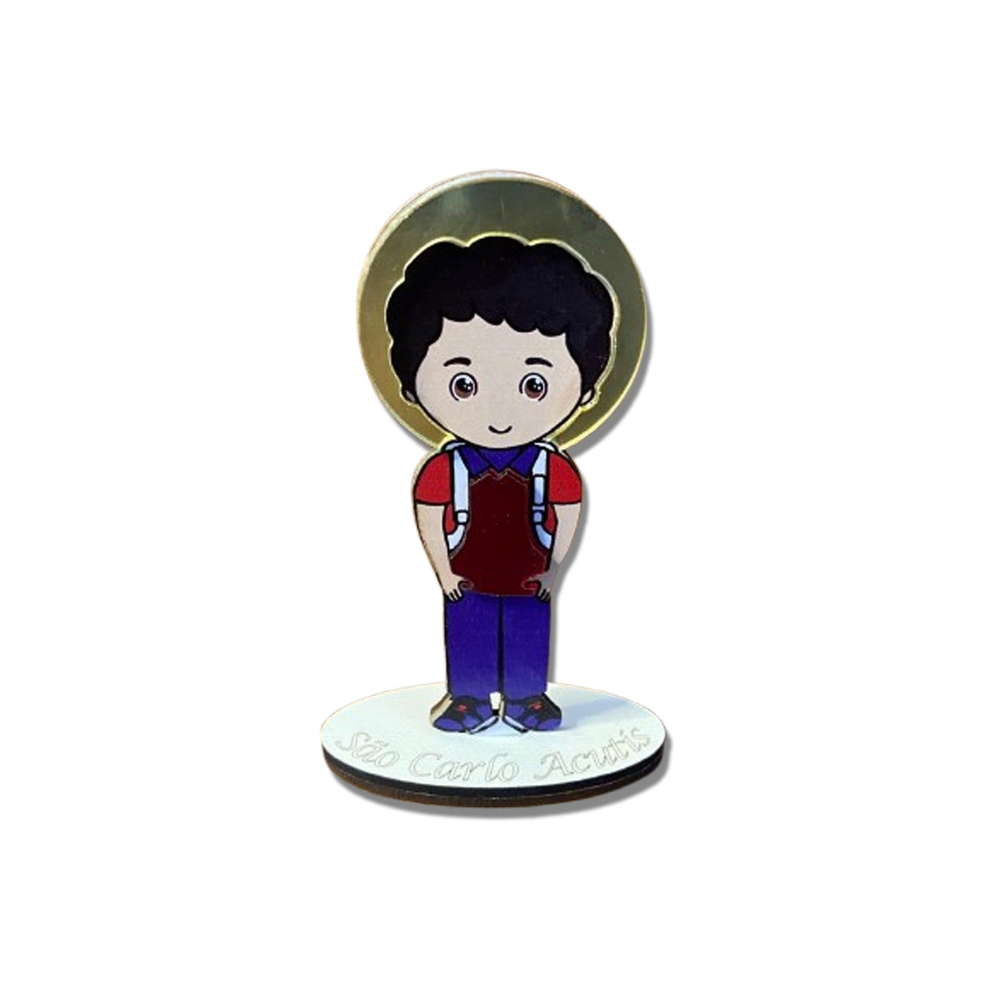 IMAGEM MDF INFANTIL SÃO CARLO ACUTIS COM ACRÍLICO 12CM (1 UNIDADE)