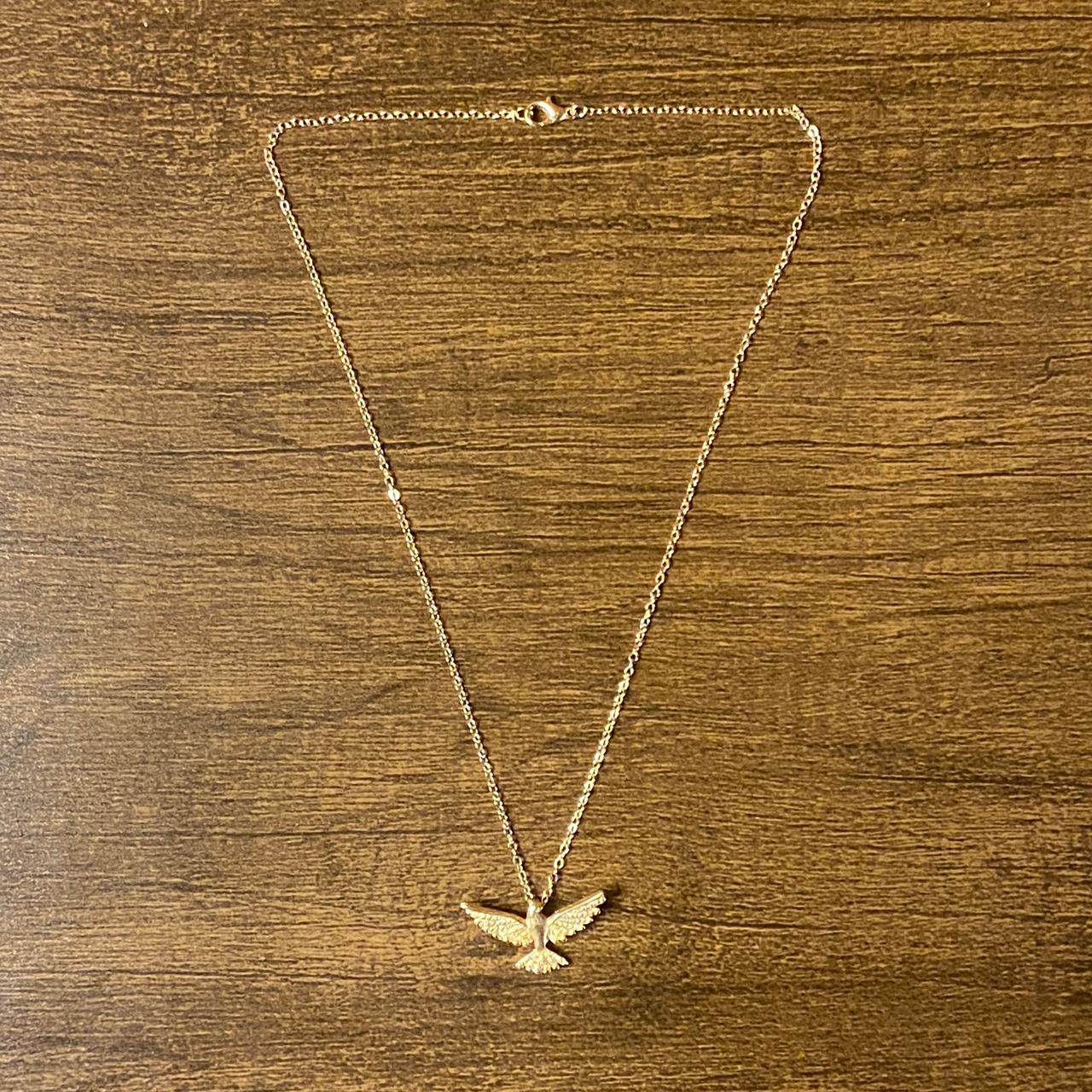 COLAR DOURADO COM PINGENTE DIVINO ESPÍRITO SANTO  (3 UNIDADES)