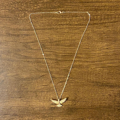 COLAR DOURADO COM PINGENTE DIVINO ESPÍRITO SANTO  (3 UNIDADES)
