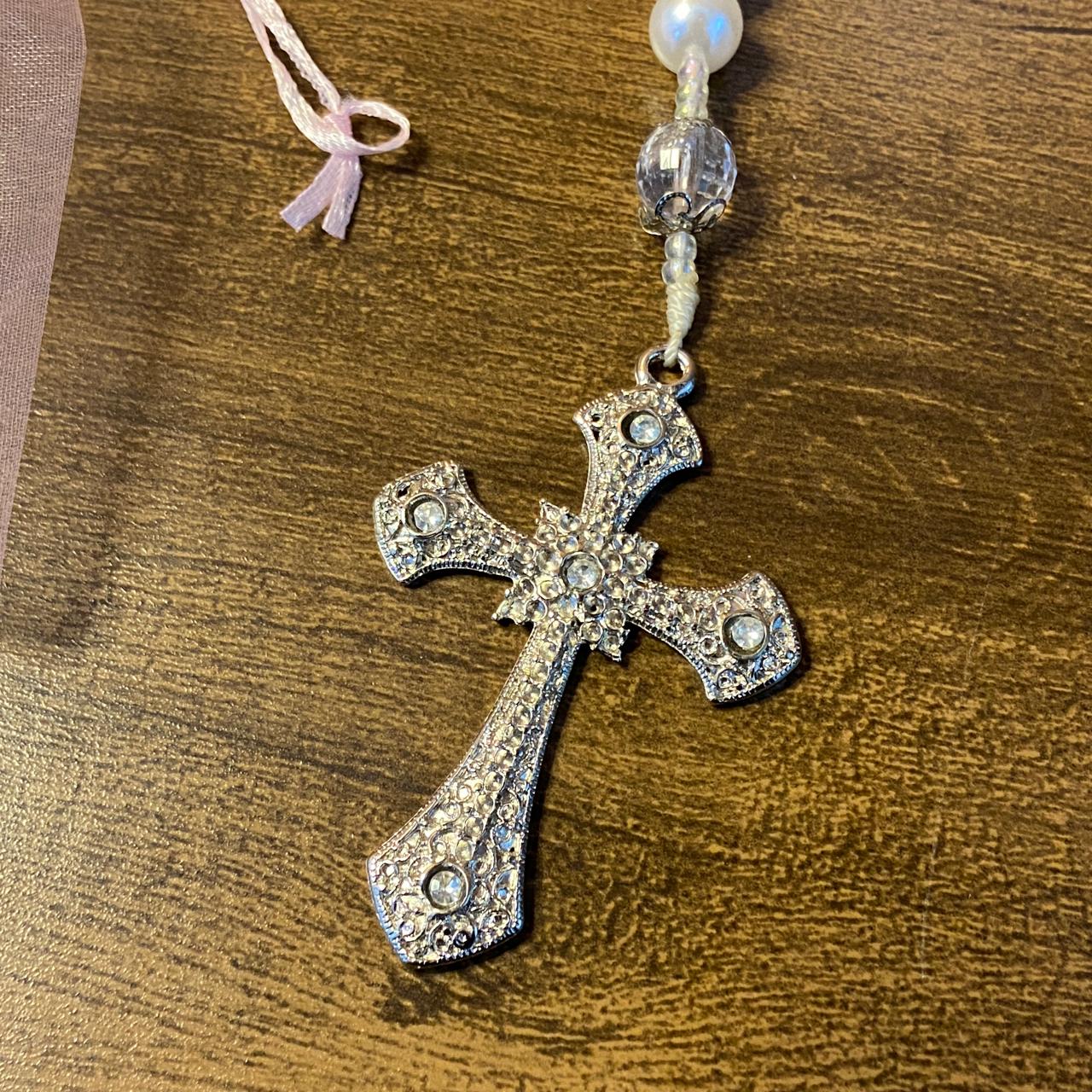 TERÇO DE NOIVA PÉROLA NOSSA SENHORA APARECIDA MOD1 12MM (1 UNIDADE)