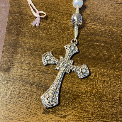 TERÇO DE NOIVA PÉROLA NOSSA SENHORA APARECIDA MOD1 12MM (1 UNIDADE)