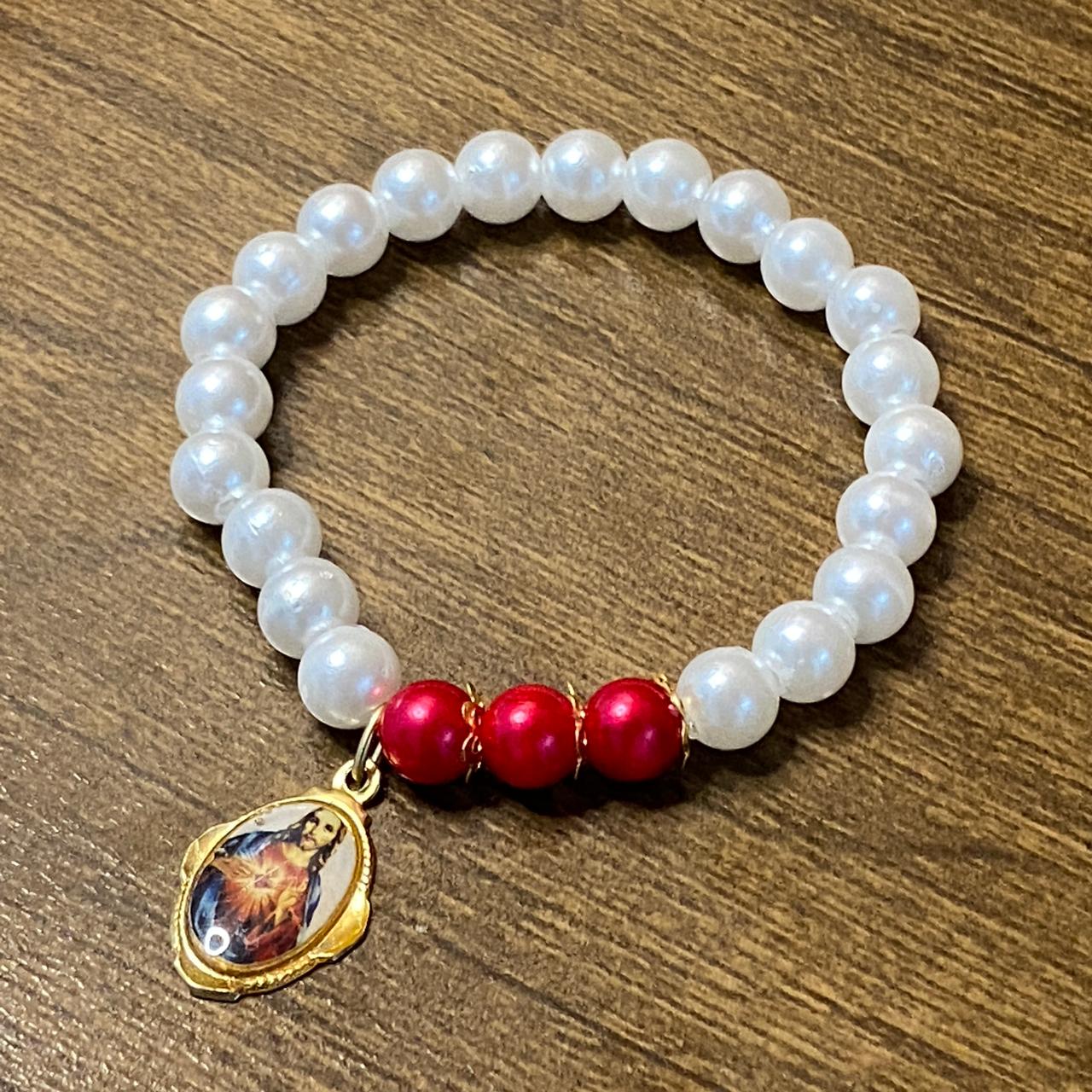 PULSEIRA PÉROLA SAGRADO CORAÇÃO DE JESUS   (01 UNIDADE)