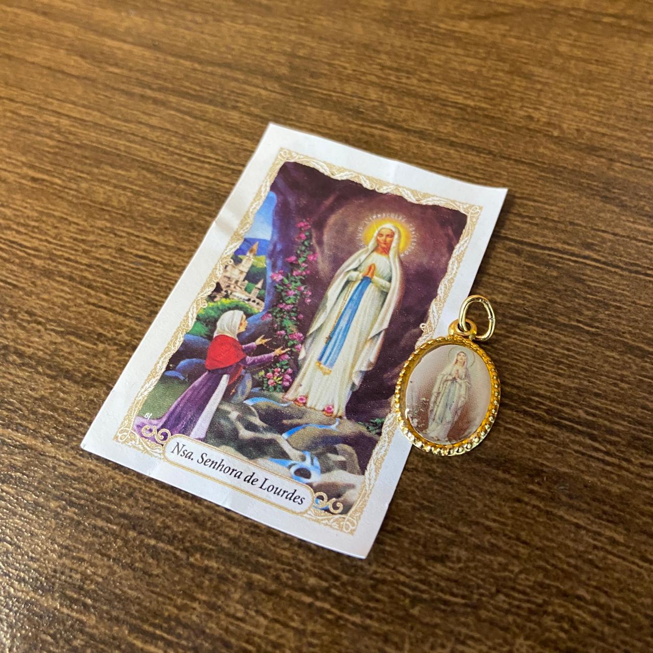 MEDALHA ALUMINIO NOSSA SENHORA DE LOURDES MOD2 (36 UNIDADES)