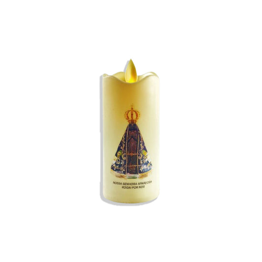 VELA ELETRÔNICA NOSSA SENHORA APARECIDA 11 CM (1 UNIDADE)