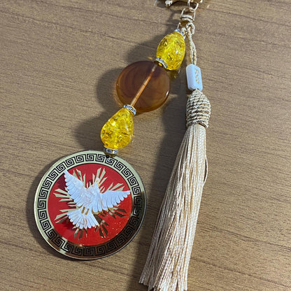 CHAVEIRO DE PEDRARIAS DIVINO ESPÍRITO SANTO EM ACRÍLICO (1 UNIDADE)