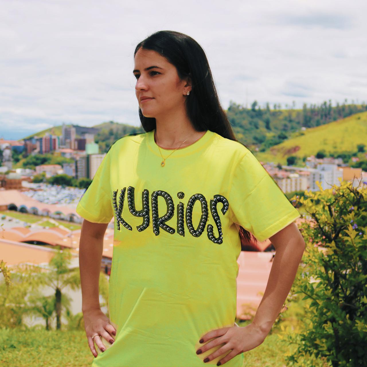 CAMISETA VERDE LIMÃO KYRIOS TAMANHO G (1 UNIDADE)