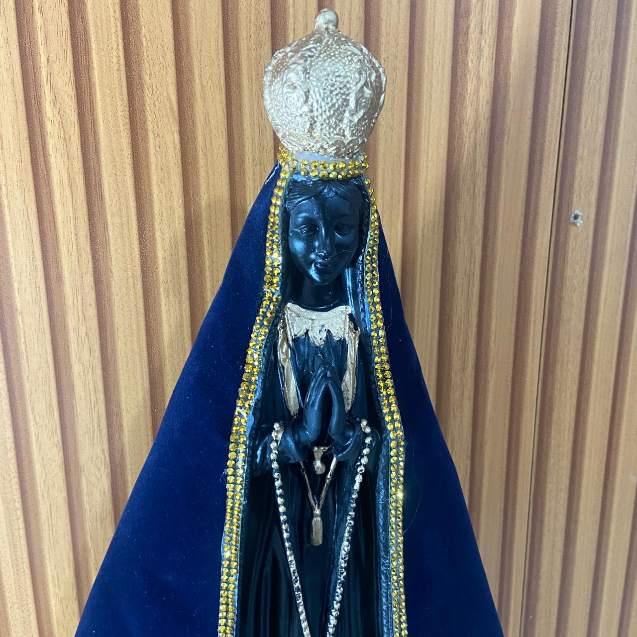 IMAGEM DE GESSO NOSSA SENHORA APARECIDA COM MANTO MOD4 45CM (1 UNIDADE)