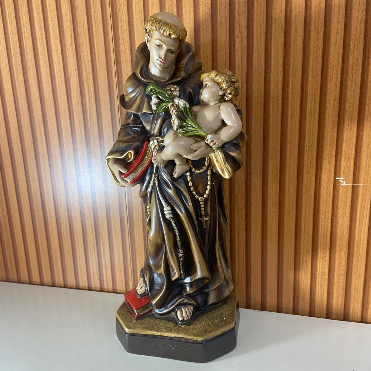 IMAGEM DE GESSO SANTO ANTÔNIO 43CM (1 UNIDADE)