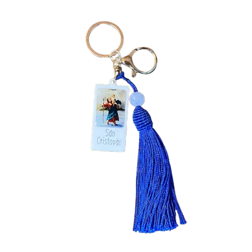 CHAVEIRO ACRÍLICO RESINADO SÃO CRISTOVÃO  (  1 UNIDADE)