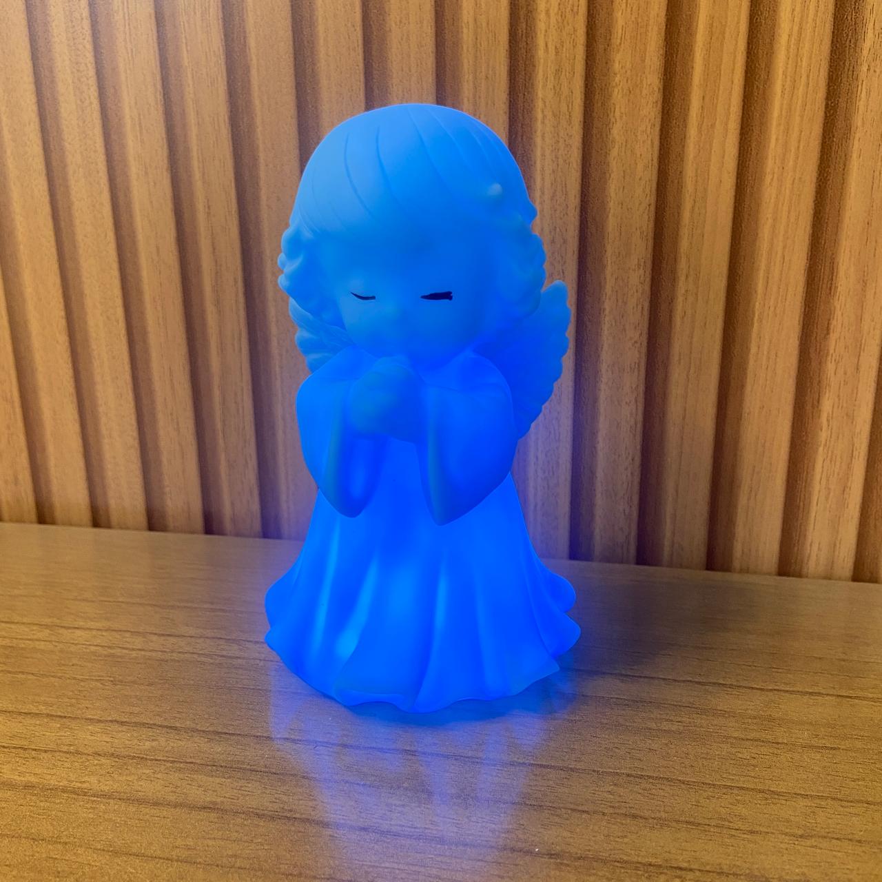 LUMINÁRIA LED ANJINHO AZUL 14,6CM (1 UNIDADE)