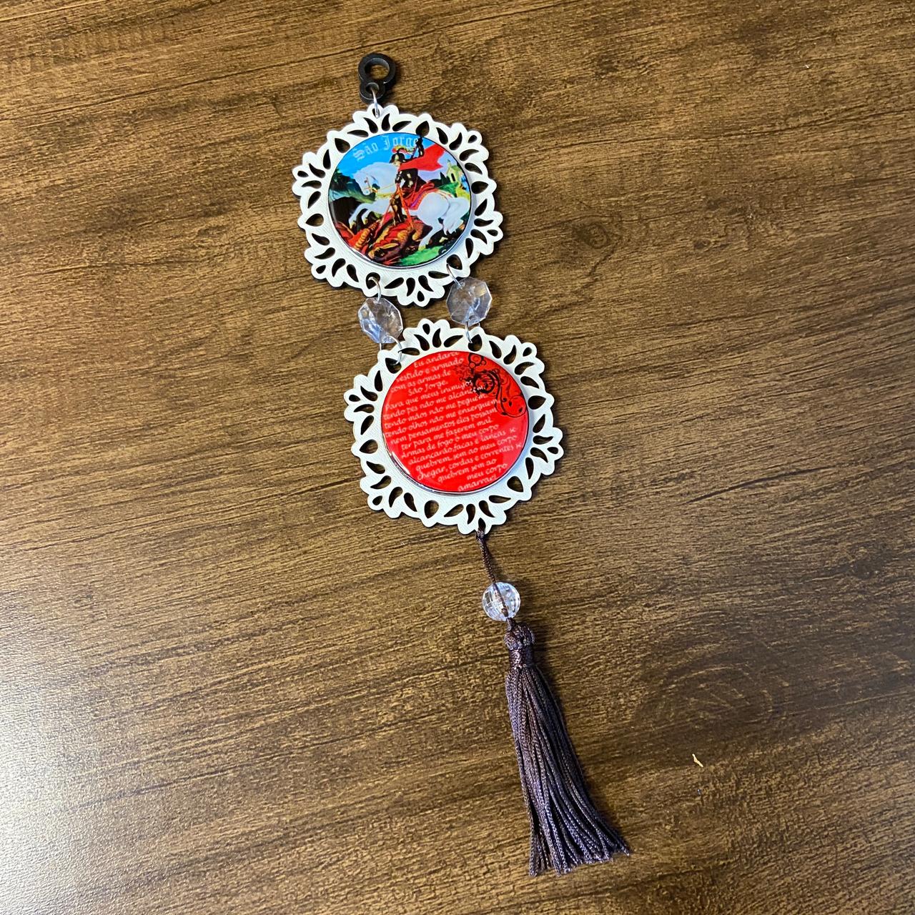 ADORNO DUPLO MINI CIRCULO SÃO JORGE (1 UNIDADE)