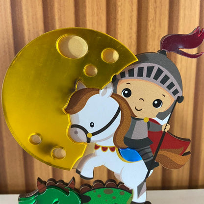 IMAGEM MDF INFANTIL  COM ACRÍLICO SÃO JORGE 13CM (1 UNIDADE)