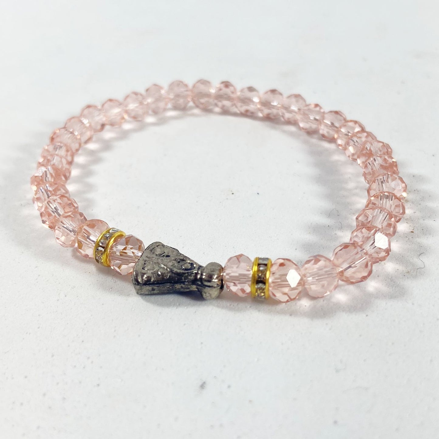 PULSEIRA CRISTAL NOSSA SENHORA APARECIDA ROSA (6 UNIDADES)