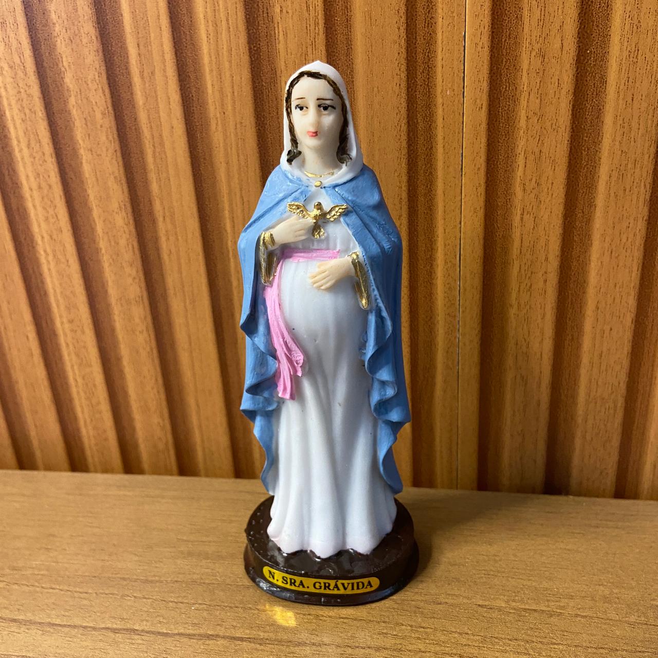 IMAGEM DE RESINA NACIONAL NOSSA SENHORA GRÁVIDA 15CM (1 UNIDADE)