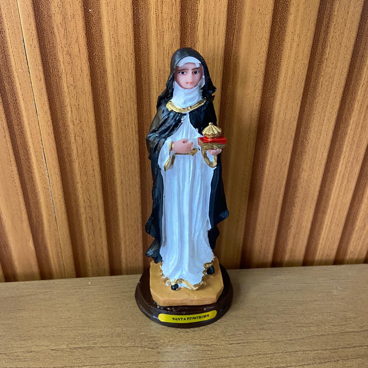 IMAGEM DE RESINA NACIONAL SANTA EDWIGES 15CM (1 UNIDADE)