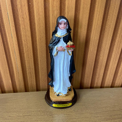 IMAGEM DE RESINA NACIONAL SANTA EDWIGES 15CM (1 UNIDADE)