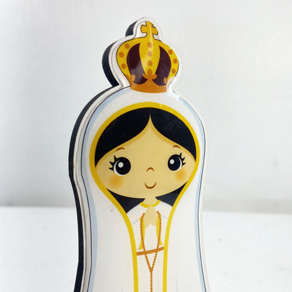 IMAGEM MDF INFANTIL NOSSA SENHORA DE FÁTIMA 13CM (1 UNIDADE)