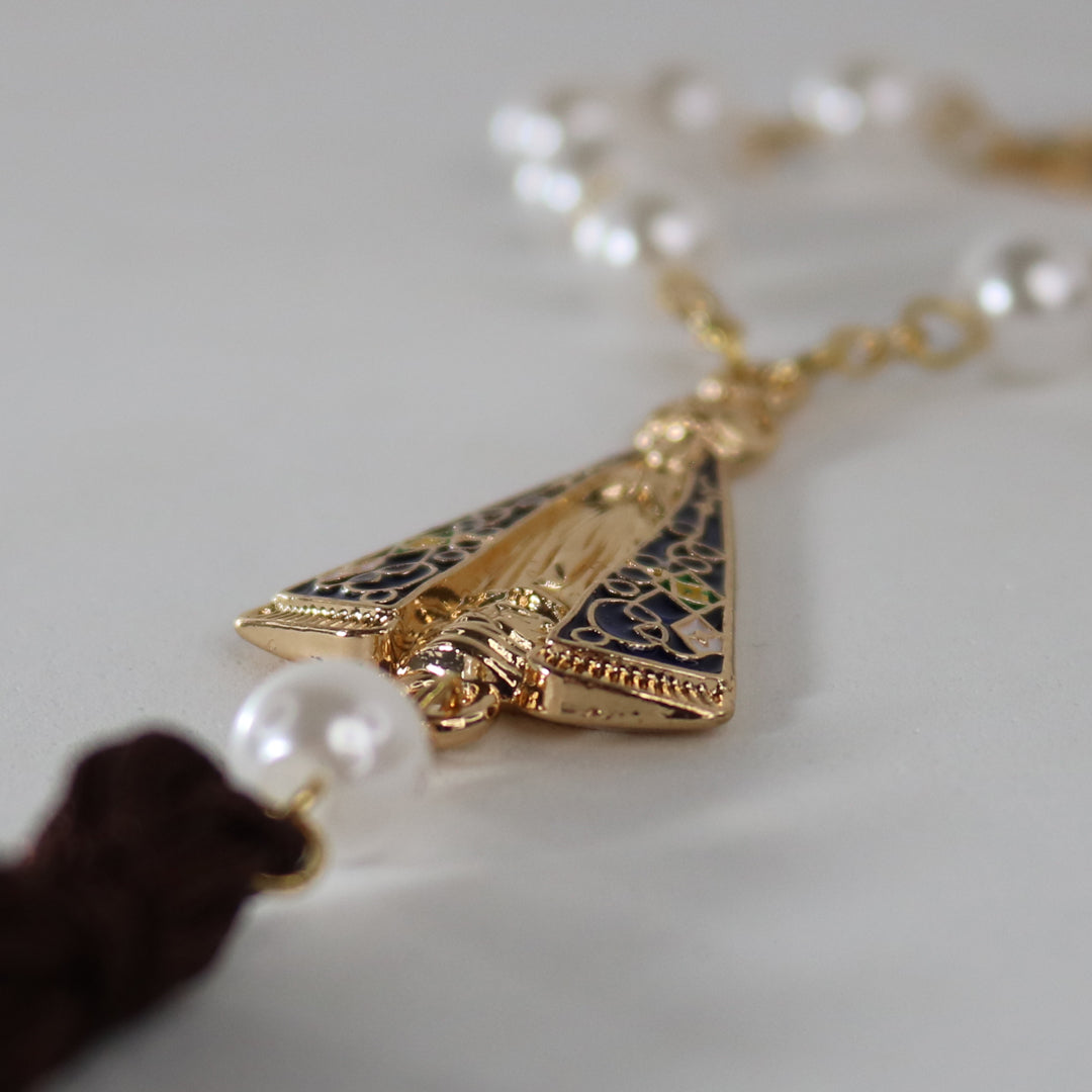 DEZENA PARA CARRO NOSSA SENHORA APARECIDA PEROLA 08MM (6 UNIDADES)