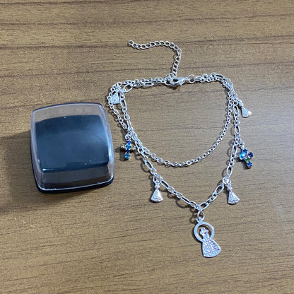 PULSEIRA PRATEADA NOSSA SENHORA APARECIDA MOD3 (3 UNIDADES)