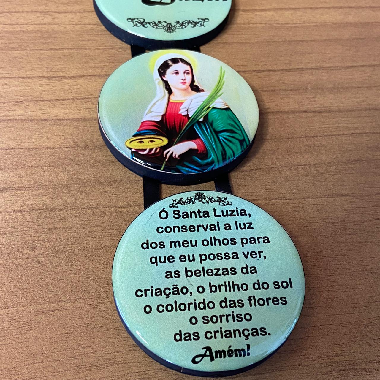ADORNO TRIPLO REDONDO FITA SANTA LUZIA (1 UNIDADE)