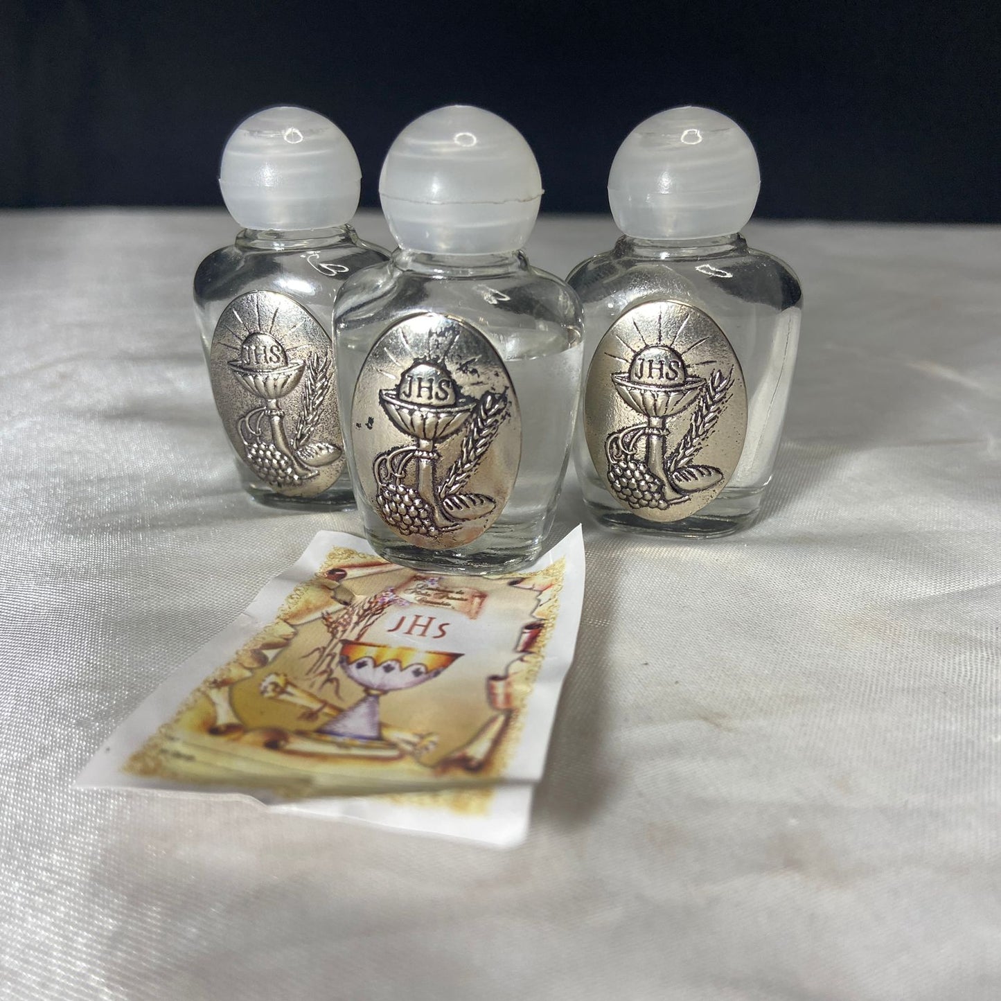 PORTA AGUA BENTA DE VIDRO EUCARISTIA MOD2 (3 UNIDADES)