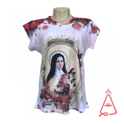 CAMISETA RELIGIOSA SANTA TERESINHA TAMANHO:G (1 UNIDADE)