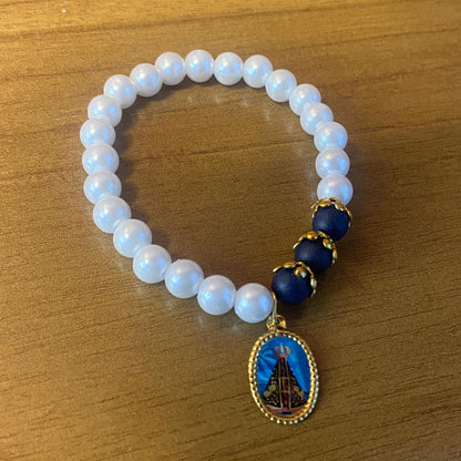 PULSEIRA PÉROLA NOSSA SENHORA APARECIDA MOD2 (01 UNIDADE)