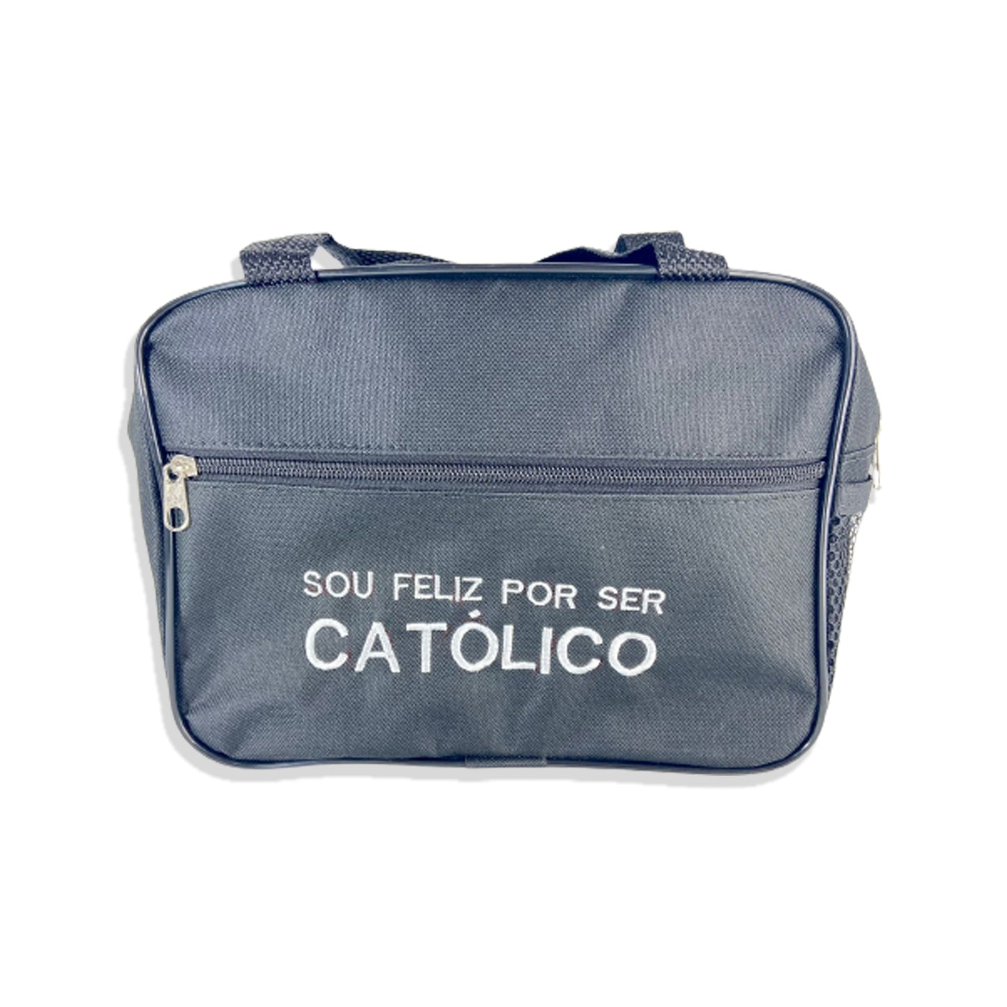 BOLSA PORTA BIBLIA SOU FELIZ POR SER CATÓLICO 20X25 (1 UNIDADE)