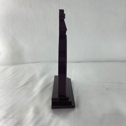 CAPELA ACRÍLICA G SANTA RITA DE CÁSSIA MARROM 18X12CM (1 UNIDADE)