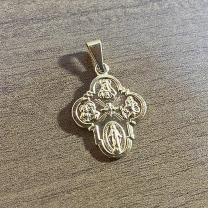 MEDALHA ITALIANA DOURADA QUATRO VIAS (6 UNIDADES)