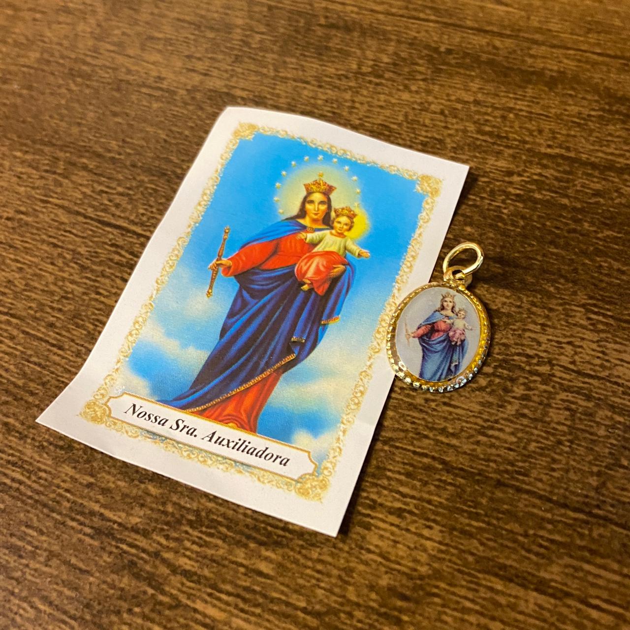 MEDALHA ALUMINIO NOSSA SENHORA AUXILIADORA (36 UNIDADES)
