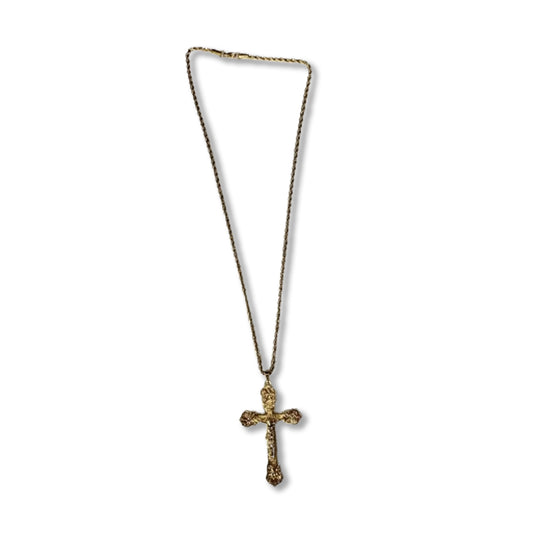 CORRENTE DOURADA COM CRUCIFIXO  ( 1 UNIDADE)