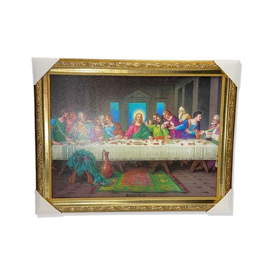 QUADRO COM MOLDURA RESINADO SANTA CEIA 35CMX45CM (1 UNIDADE)