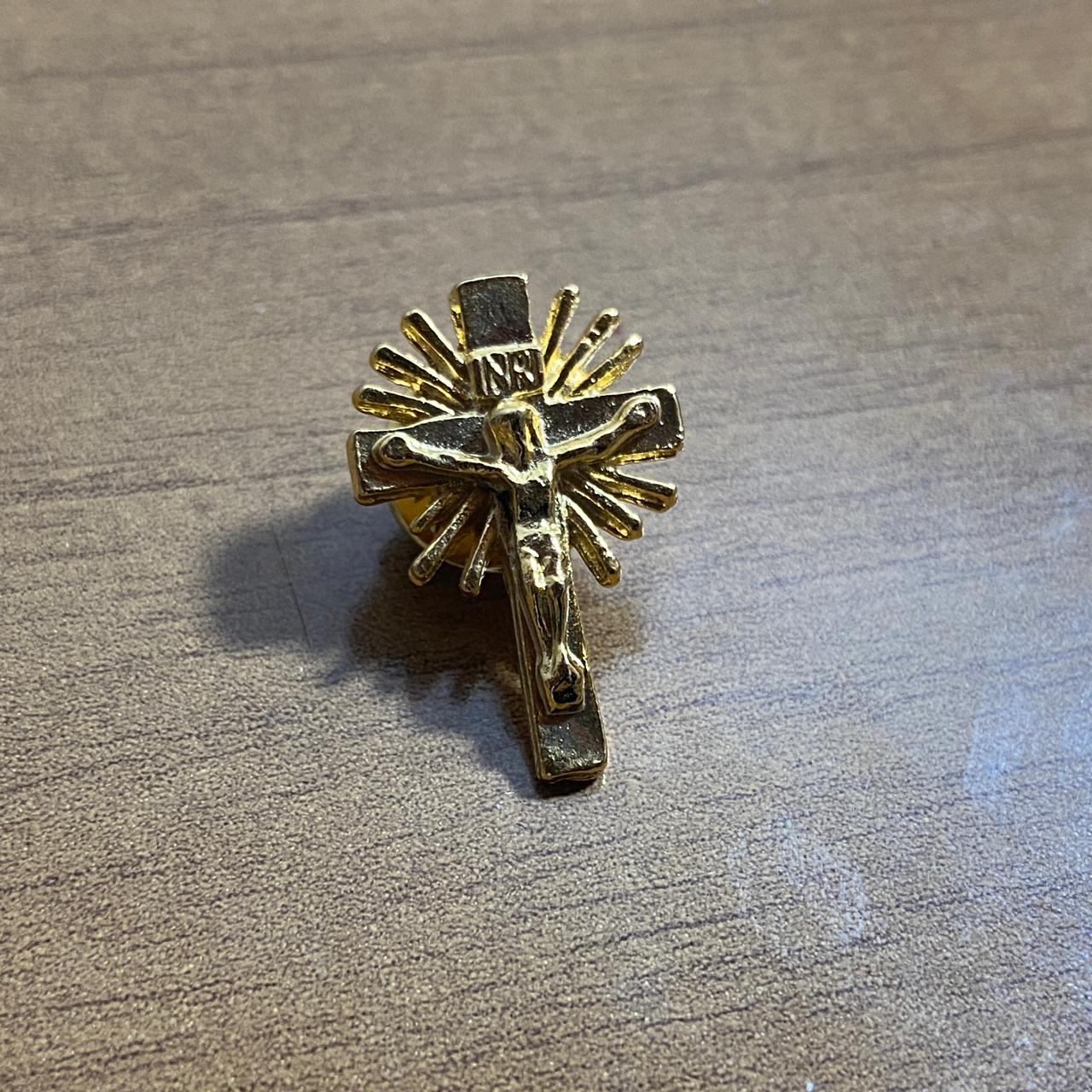 BOTOM DOURADO CRUCIFIXO (6 UNIDADES)