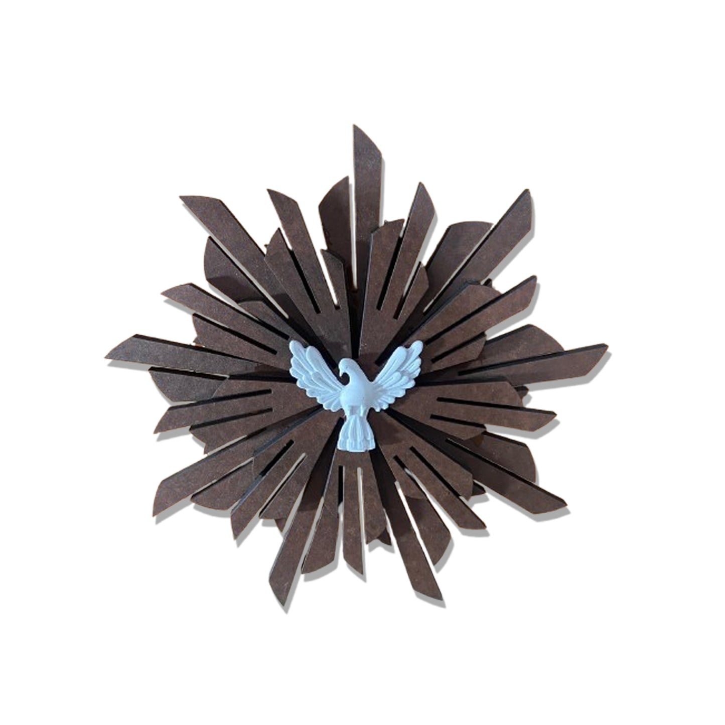 MANDALA MDF TABACO DIVINO ESPÍRITO SANTO DE METAL 23CM  (1 UNIDADE)