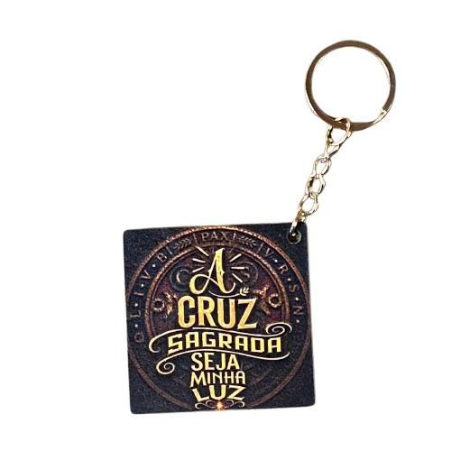 CHAVEIRO DE MDF A CRUZ SAGRADA ... (1 UNIDADE)