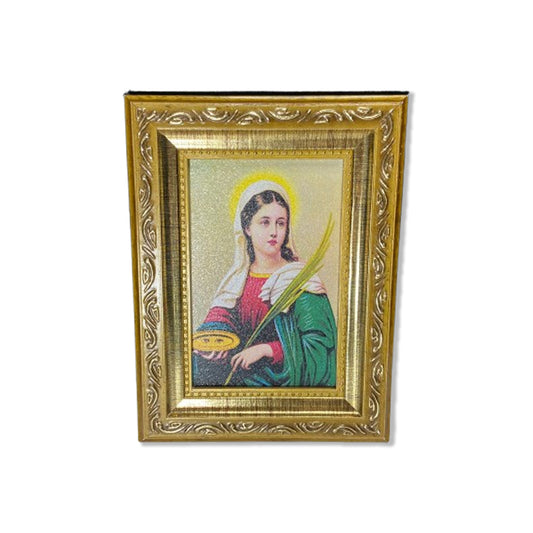 QUADRO COM MOLDURA RESINADO SANTA LUZIA 20,5X15,5 (1 UNIDADE)