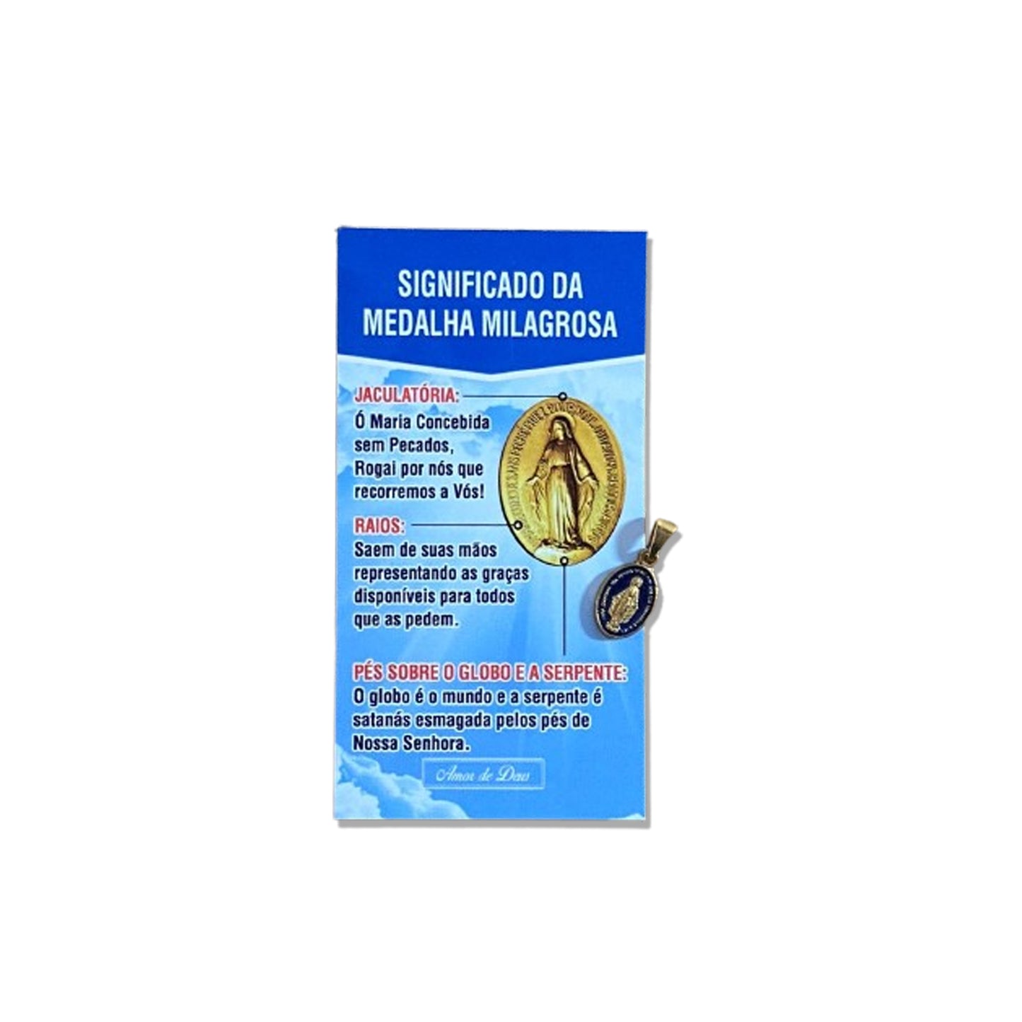 MEDALHA MILAGROSA RESINADA NOSSA SENHORA DAS GRAÇAS P (1 UNIDADE)