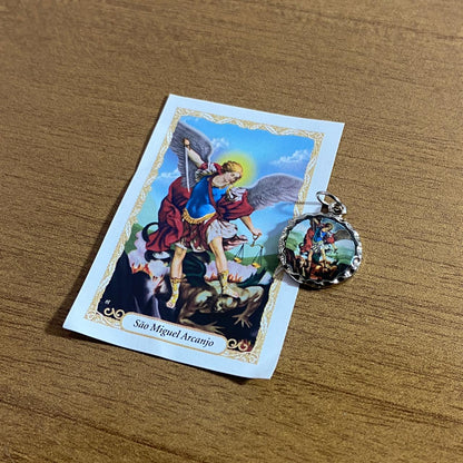 MEDALHA NÍQUEL RESINADA SÃO MIGUEL ARCANJO (6 UNIDADE)