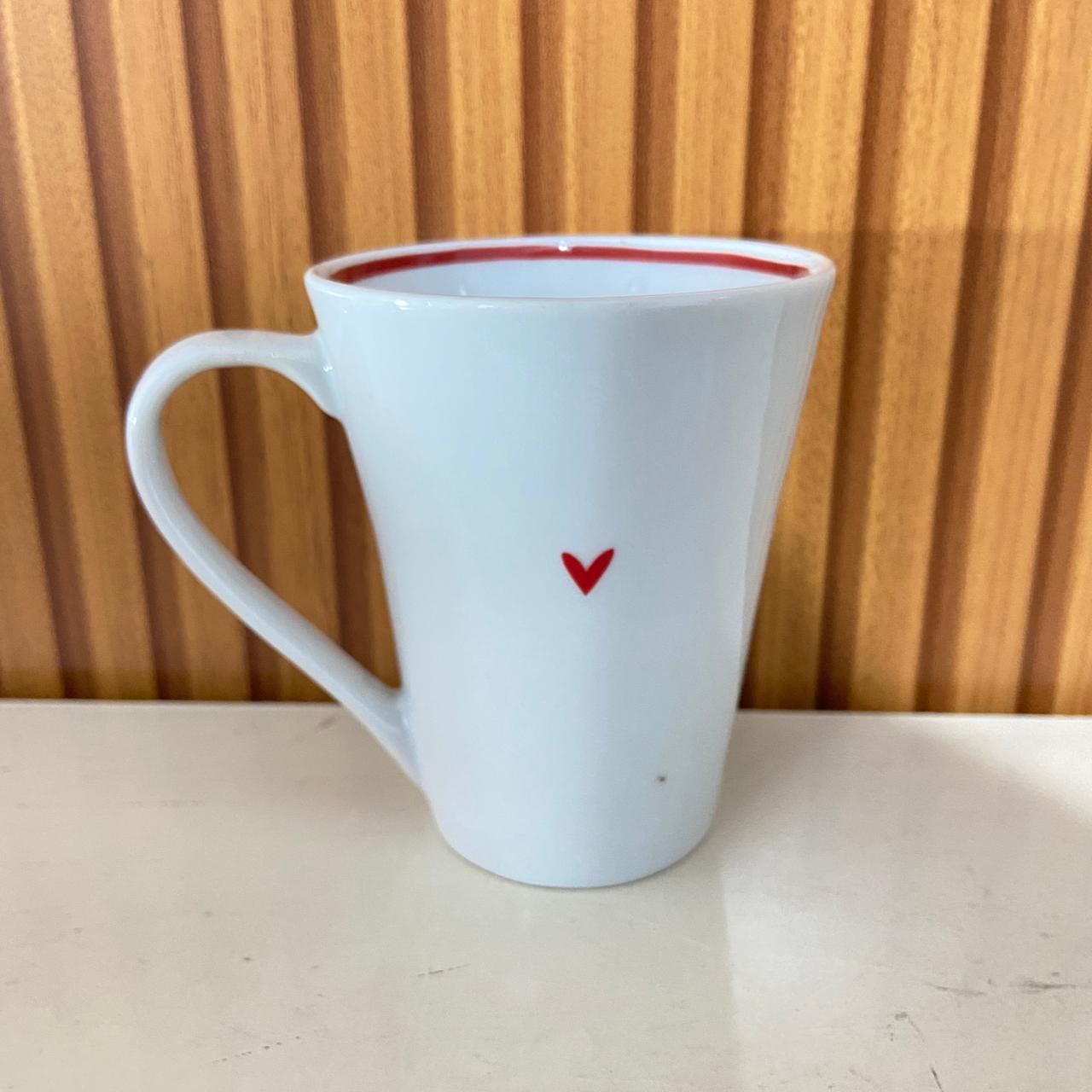CANECA BRANCA DE PORCELANA MÃE É ALEGRIA FILHA É AMOR (1 UNIDADE)