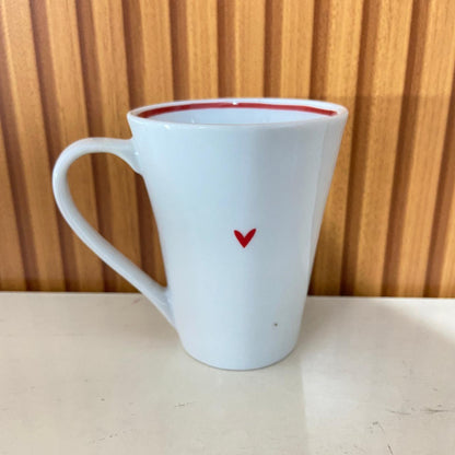 CANECA BRANCA DE PORCELANA MÃE É ALEGRIA FILHA É AMOR (1 UNIDADE)