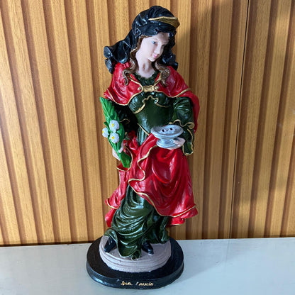 IMAGEM DE RESINA NACIONAL SANTA LUZIA MOD3 30CM  (1 UNIDADE)