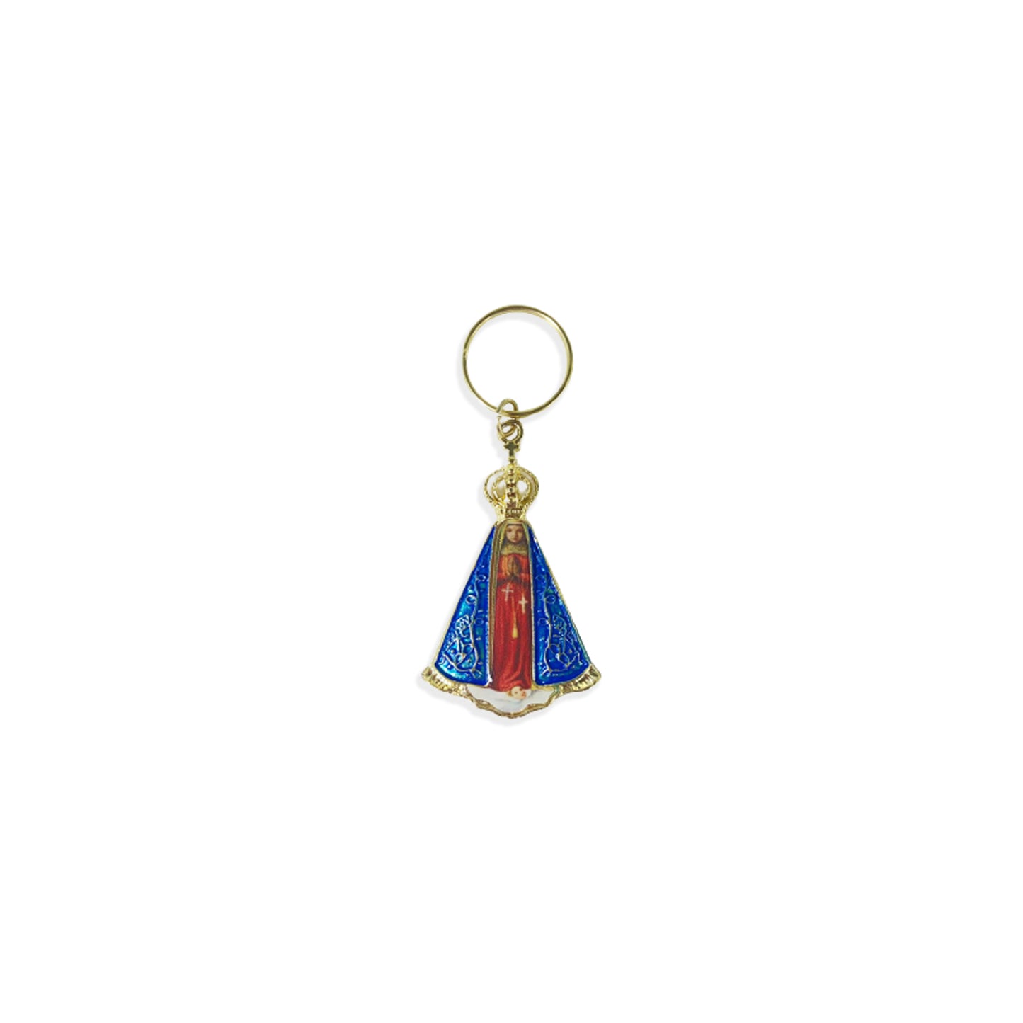 CHAVEIRO RESINADO METAL NOSSA SENHORA APARECIDA DOURADO (6 UNIDADES)