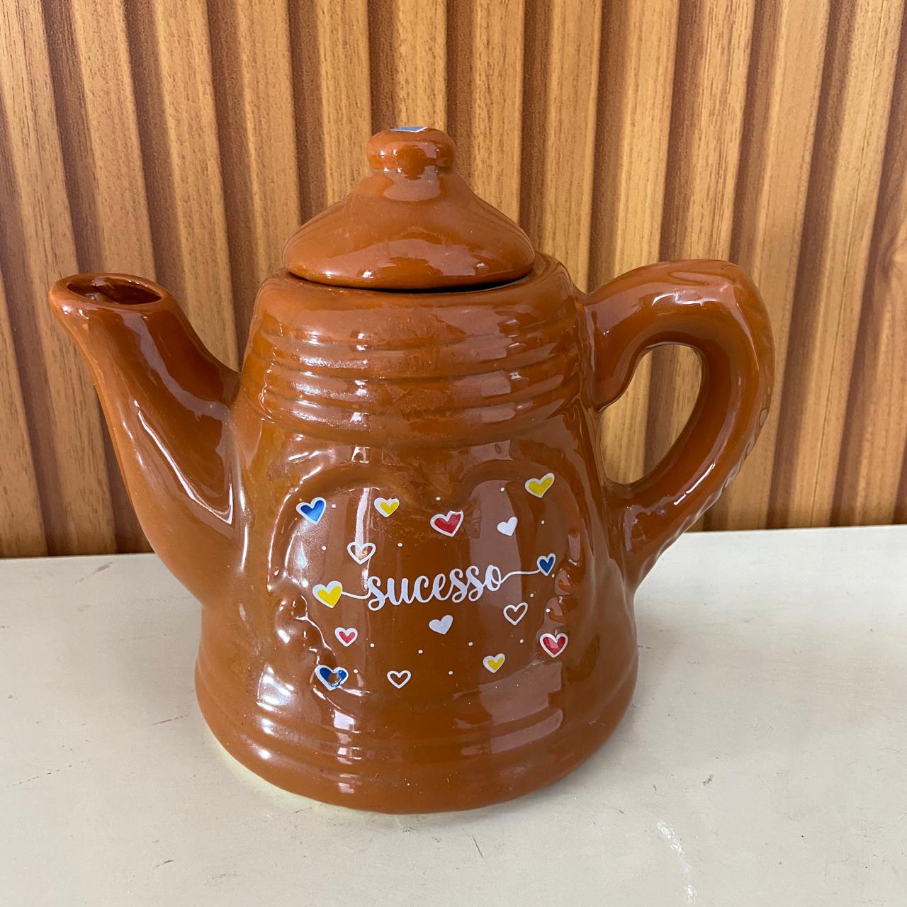 BULE DE PORCELANA MARROM SUCESSO 600ML (1 UNIDADE)