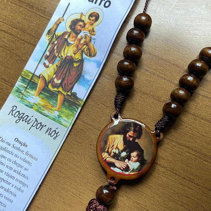 DEZENA PARA CARRO MADEIRA SÃO JOSÉ 10 MM (3 UNIDADES)