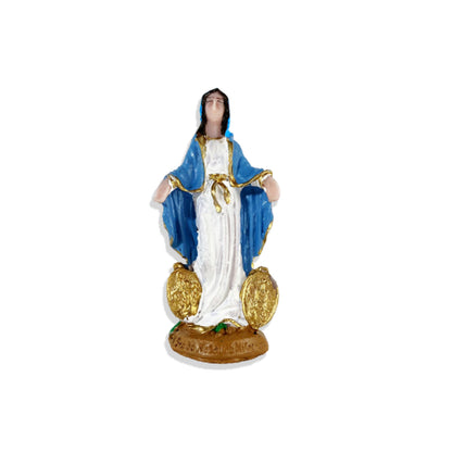 IMAGEM DE RESINA NACIONAL NOSSA SENHORA DAS GRAÇAS MEDALHA MILAGROSA 07CM (6 UNIDADES)