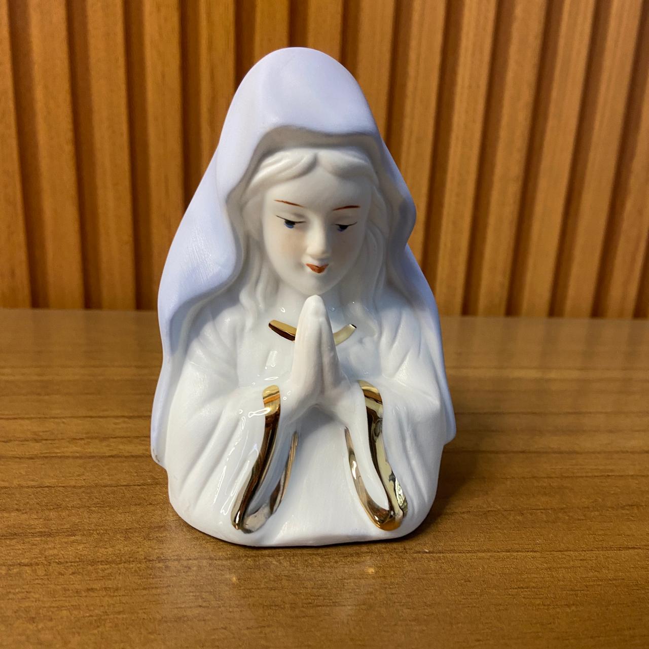 IMAGEM DE PORCELANA MADONA 10,5CM (1 UNIDADE)